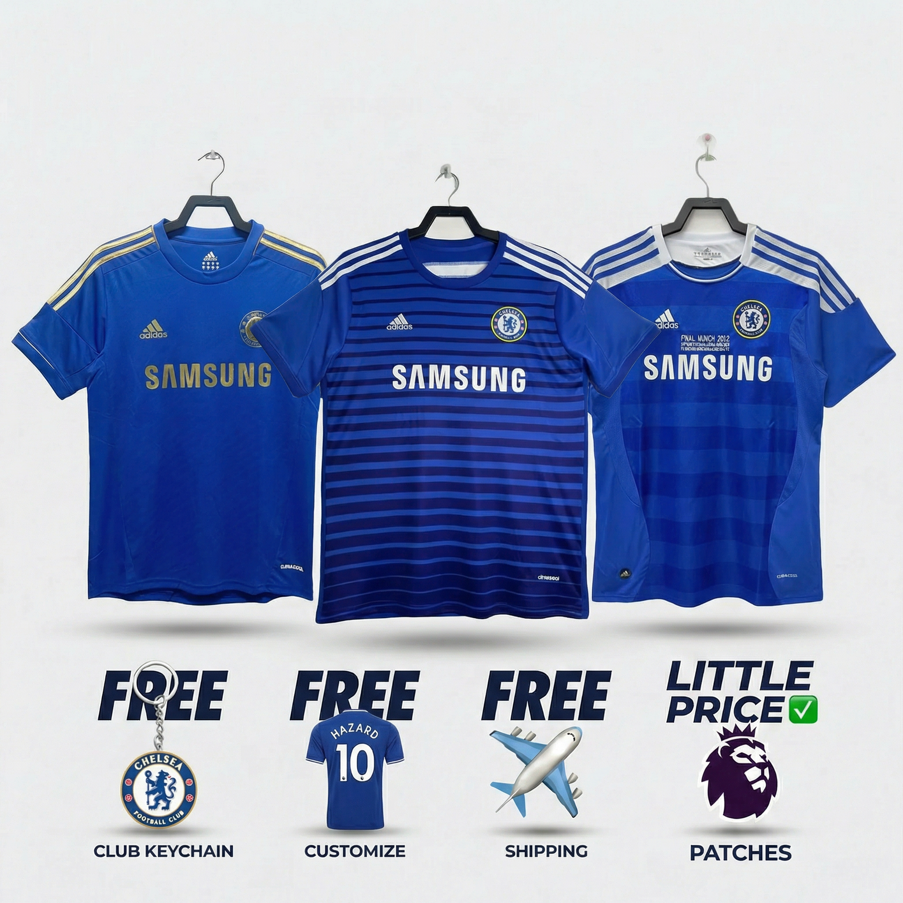 COMBO Chelsea Retro - Home 12/13, Home 14/15 and Home 11/12