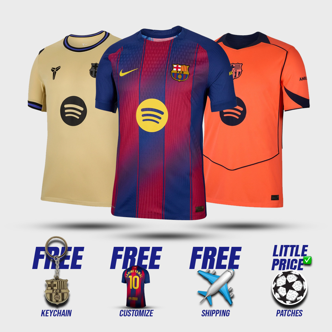 COMBO Barcelona Home, Away and Third 2025/26