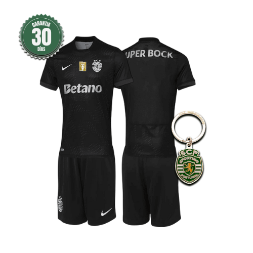 Kids Sporting Away Black 2025/26