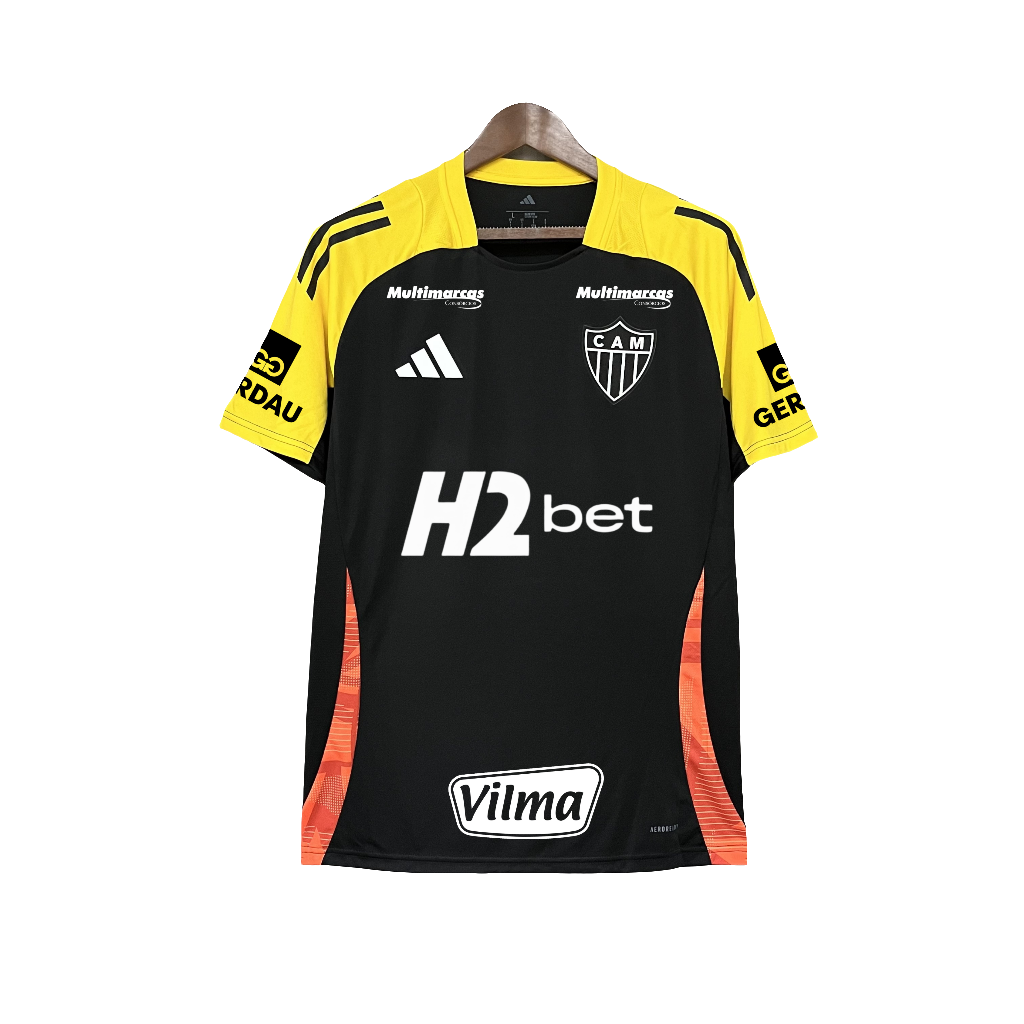 Atlético Mineiro 25/26 Training Jersey - All Sponsors - Black - Fan Version