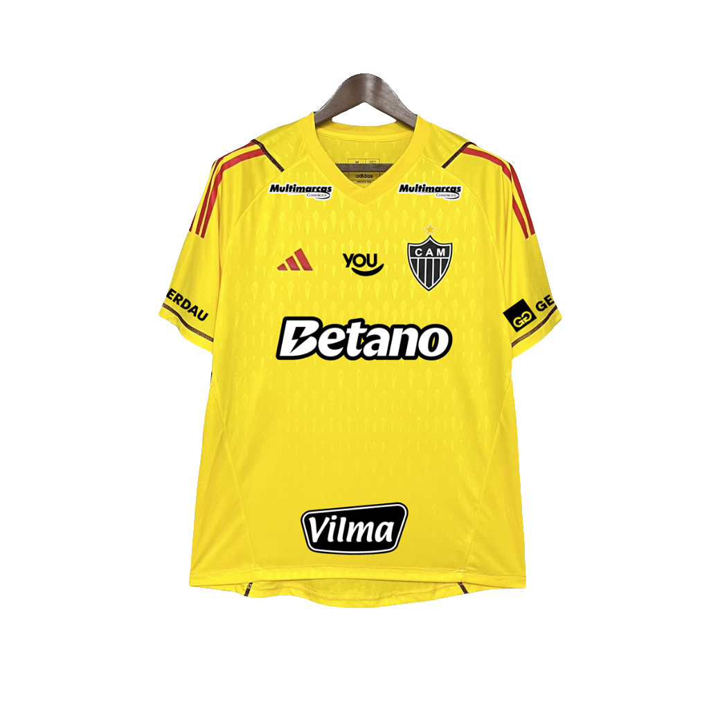 Atlético Mineiro 24/25 Goalkeeper Jersey - Yellow - All Sponsors - Fan Version