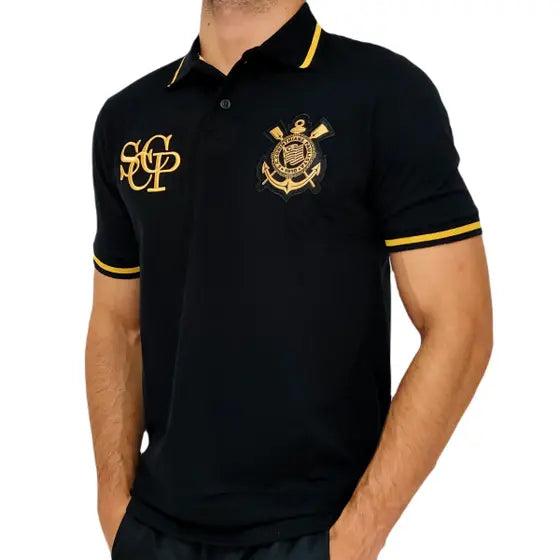 Corinthians Polo Retro Gold Jersey - SPR